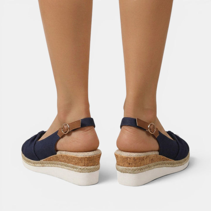 Sandalias Cuña Esparto Ortopédicas Mujer
