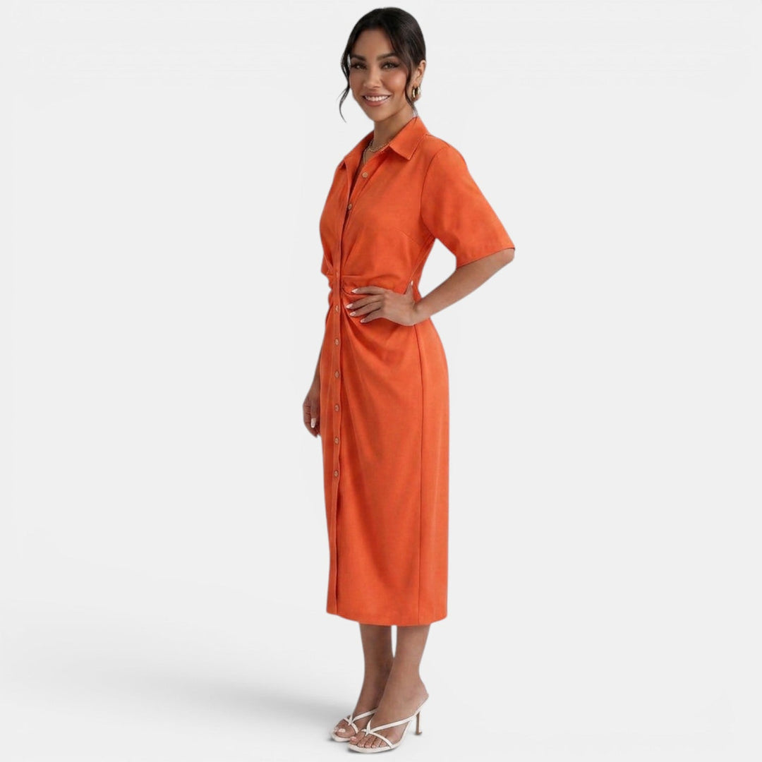 Vestido Midi Camisero Elegante
