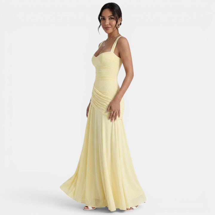 Vestido Largo Amarillo Invitada