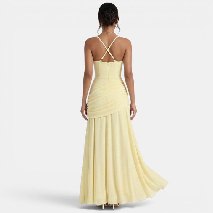 Vestido Largo Amarillo Invitada