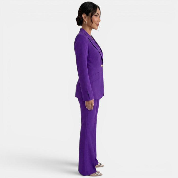 Conjunto Mujer Elegante Violeta Oficina
