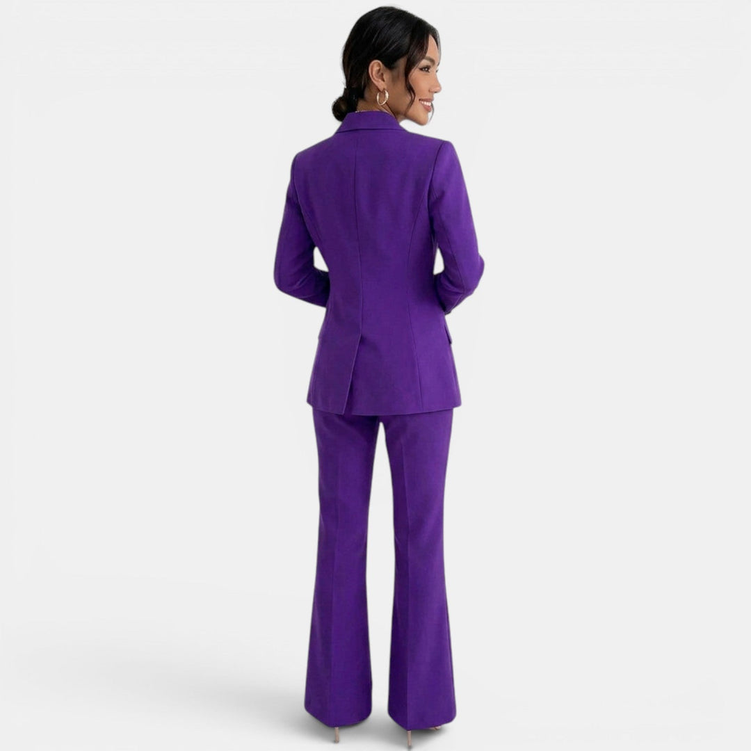 Conjunto Mujer Elegante Violeta Oficina