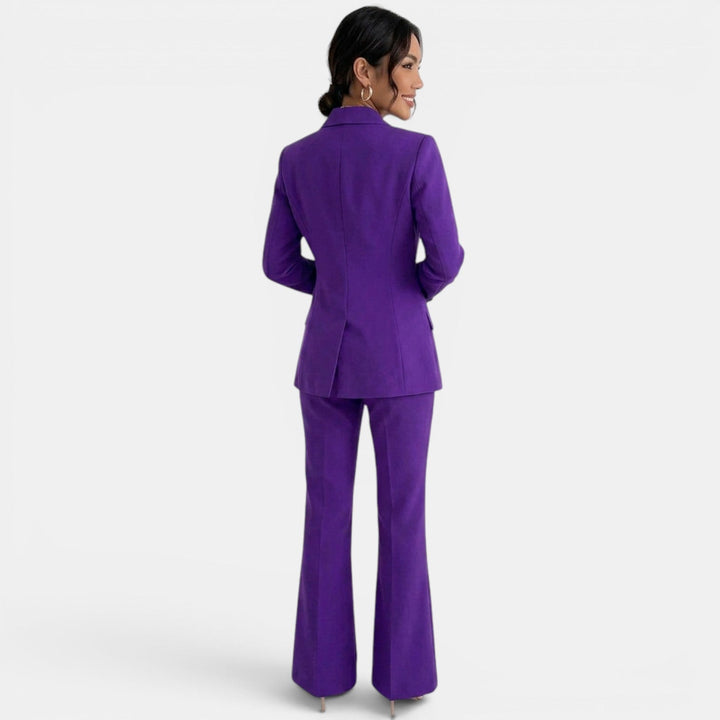 Conjunto Mujer Elegante Violeta Oficina