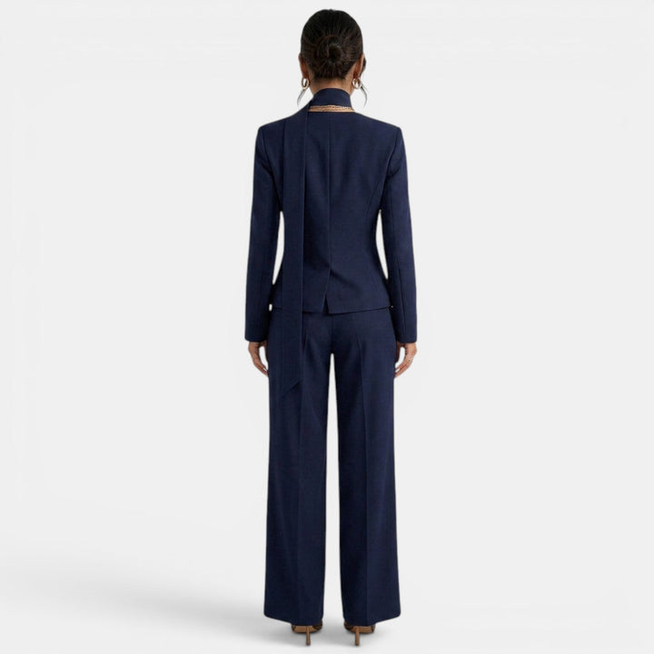 Conjunto Blazer Halter Azul Marino