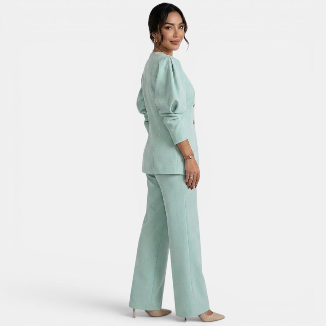 Conjunto Blazer Verde Menta Mujer Elegante