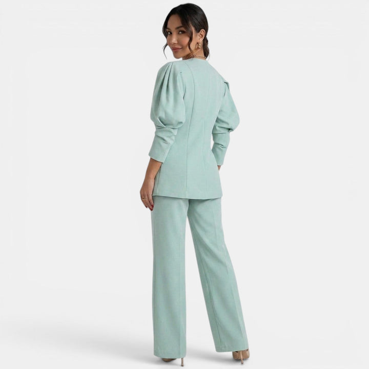 Conjunto Blazer Verde Menta Mujer Elegante