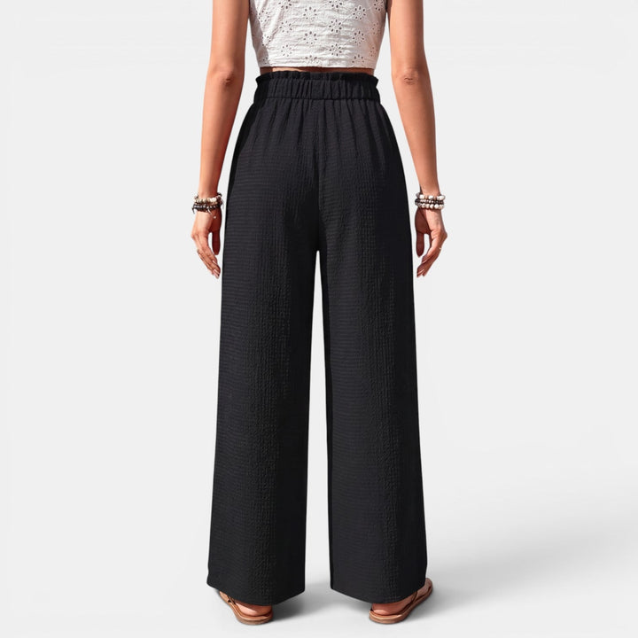 Pantalón Mujer Pierna Ancha Cuadros