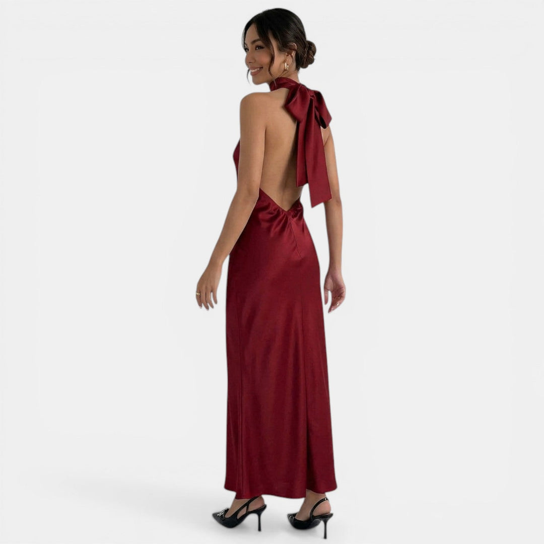 Vestido Maxi Halter Ajustado Mujer