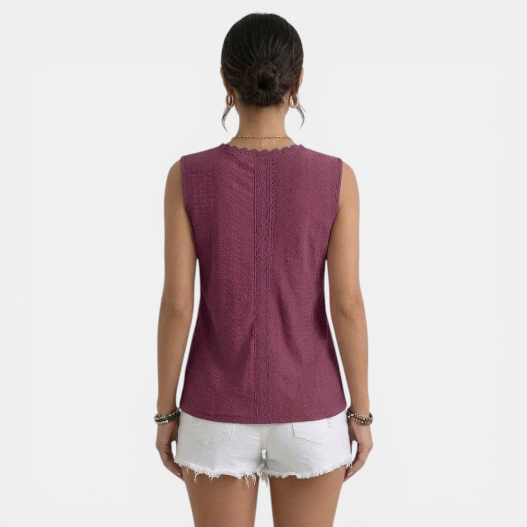Top Encaje Mujer Cuello V