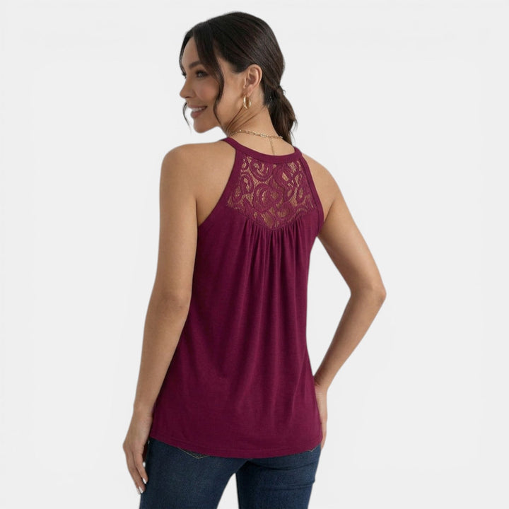 Mujer Verano Cuello Cuadrado Plisado