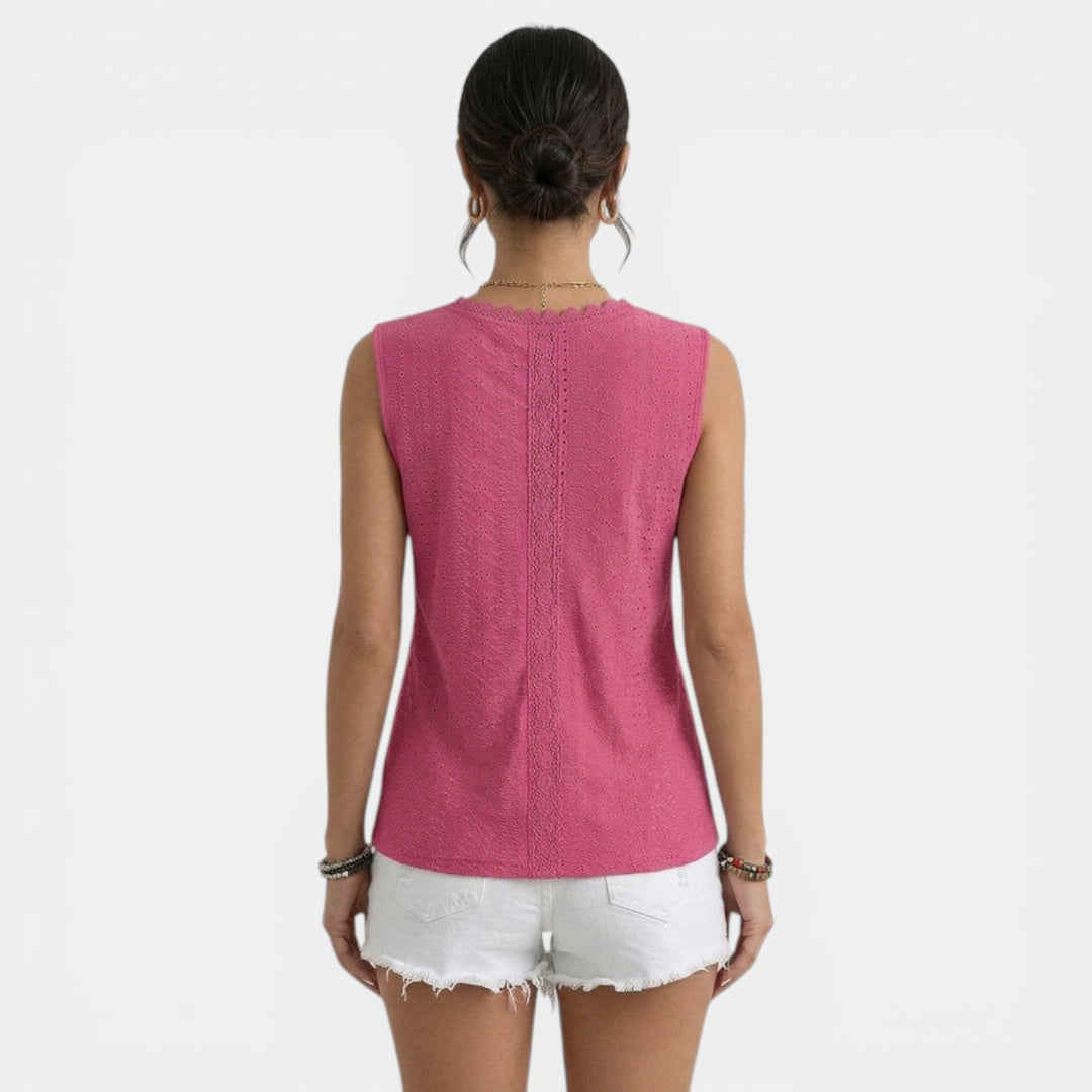 Top Encaje Mujer Cuello V