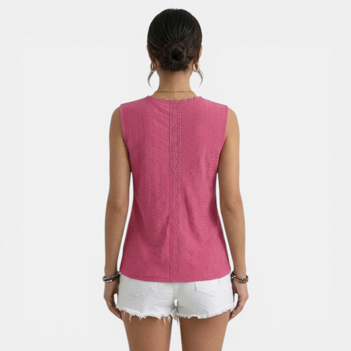 Top Encaje Mujer Cuello V