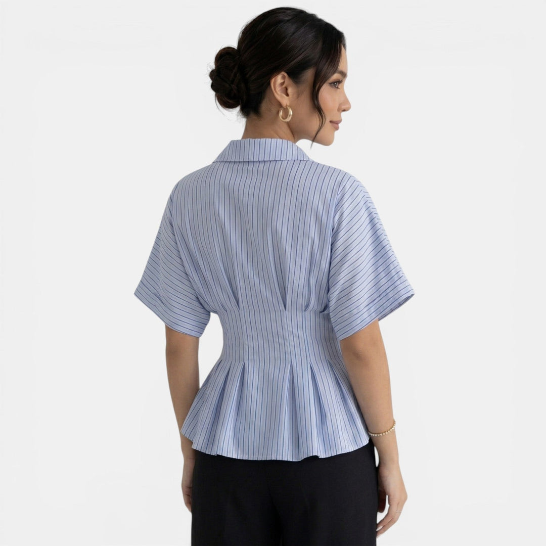 Top Plisado Mujer Elegante