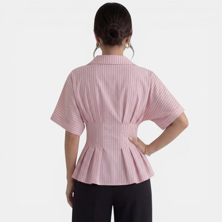 Top Plisado Mujer Elegante