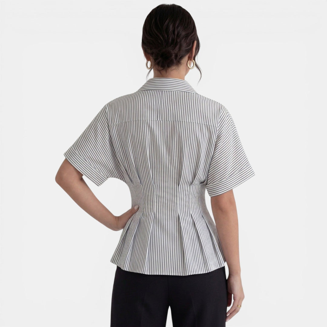 Top Plisado Mujer Elegante