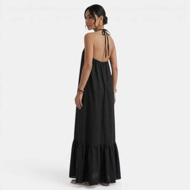 Vestido Largo Playa Mujer Halter