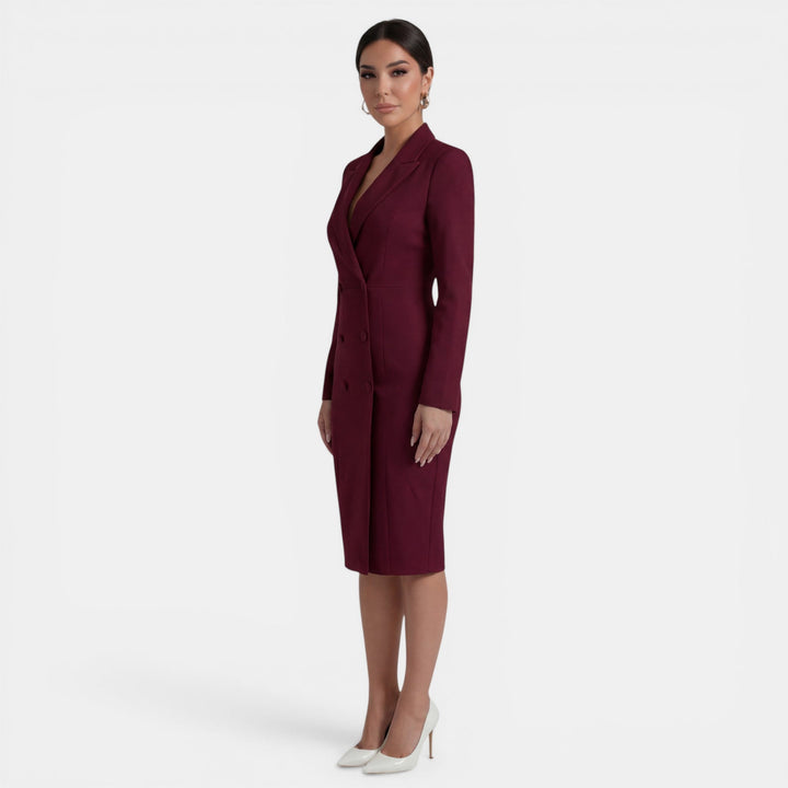Vestido Blazer Midi Mujer Elegante
