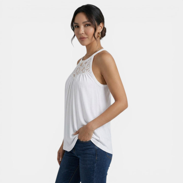 Mujer Verano Cuello Cuadrado Plisado