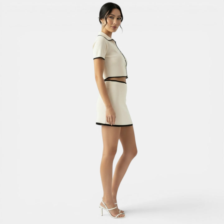 Conjunto Mujer Punto Beige