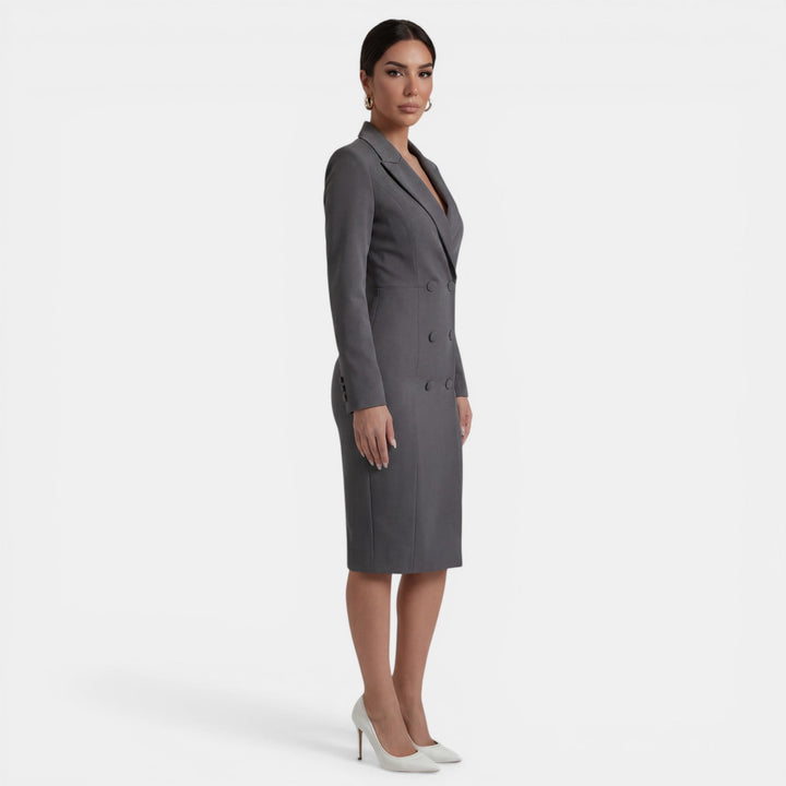 Vestido Blazer Midi Mujer Elegante