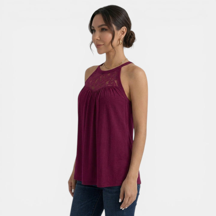Mujer Verano Cuello Cuadrado Plisado