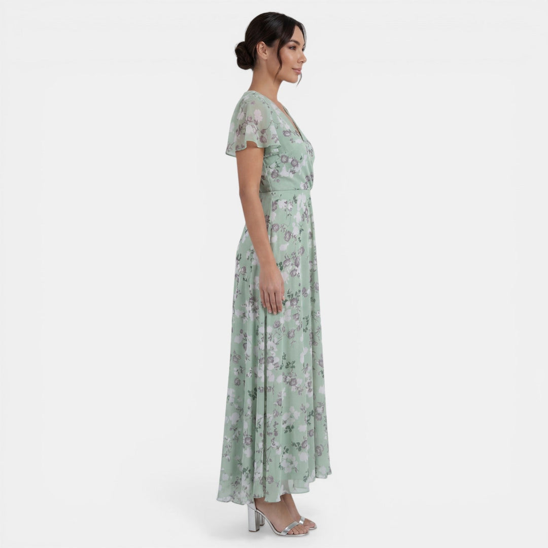 Vestido Mujer Floral Verano con Volantes