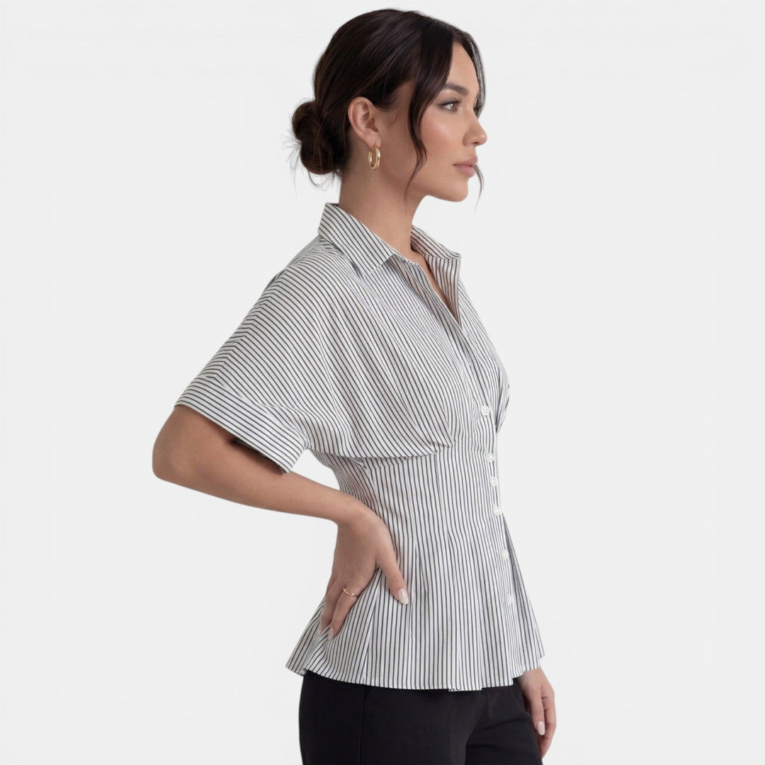 Top Plisado Mujer Elegante