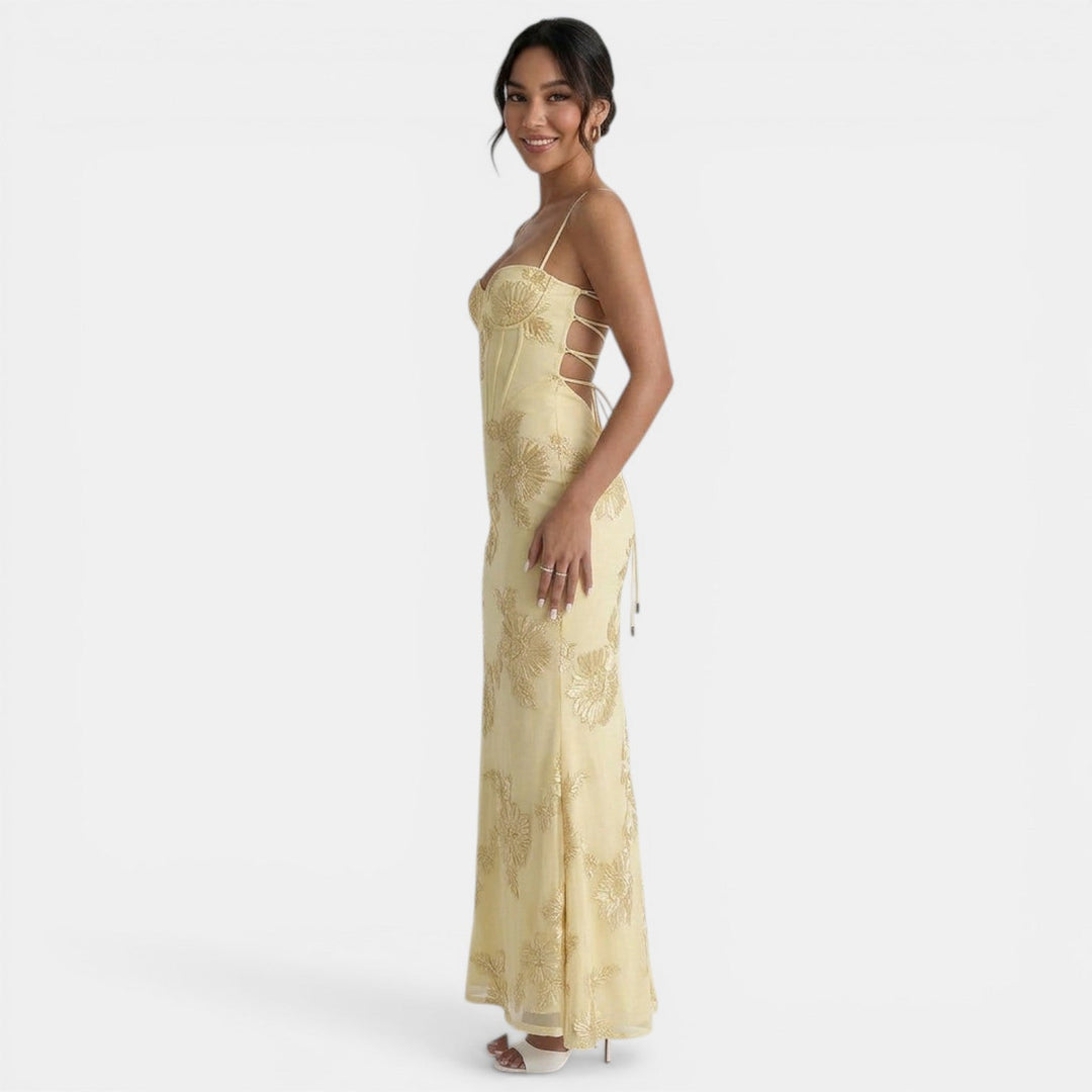 Vestido Maxi Bodycon Flores