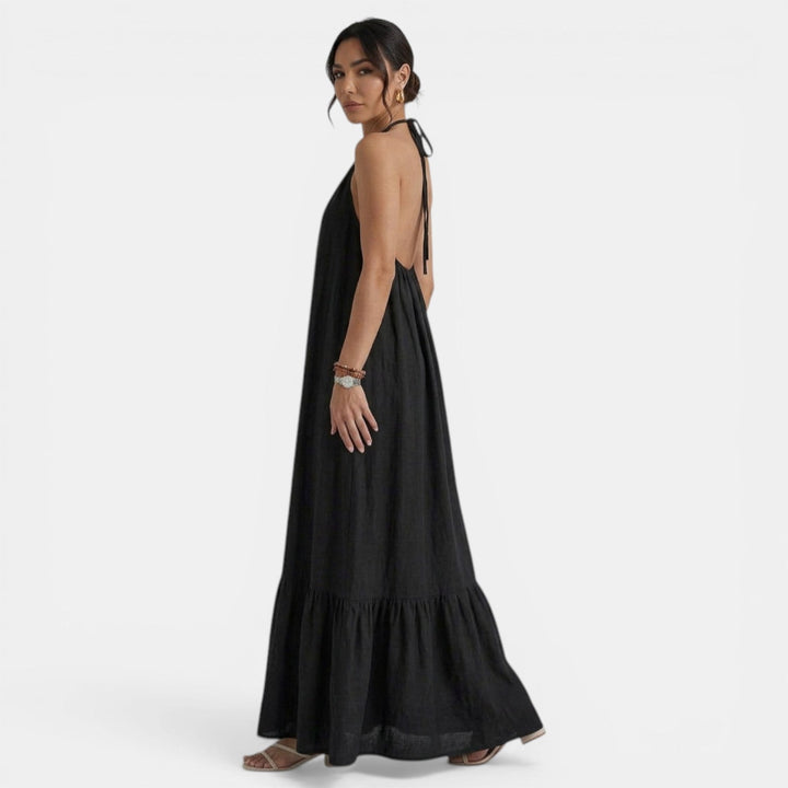 Vestido Largo Playa Mujer Halter