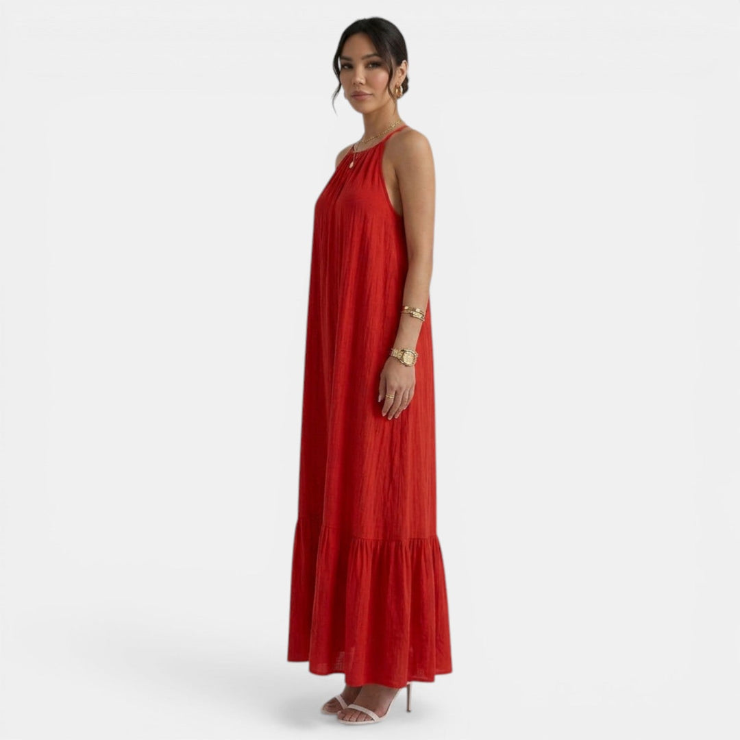 Vestido Largo Playa Mujer Halter