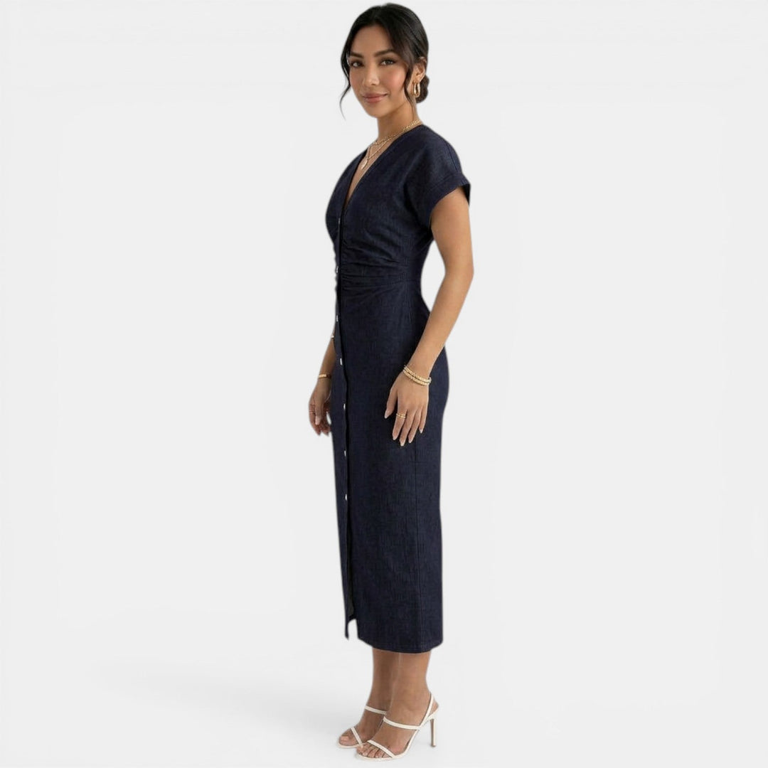 Vestido Denim Mujer Midi