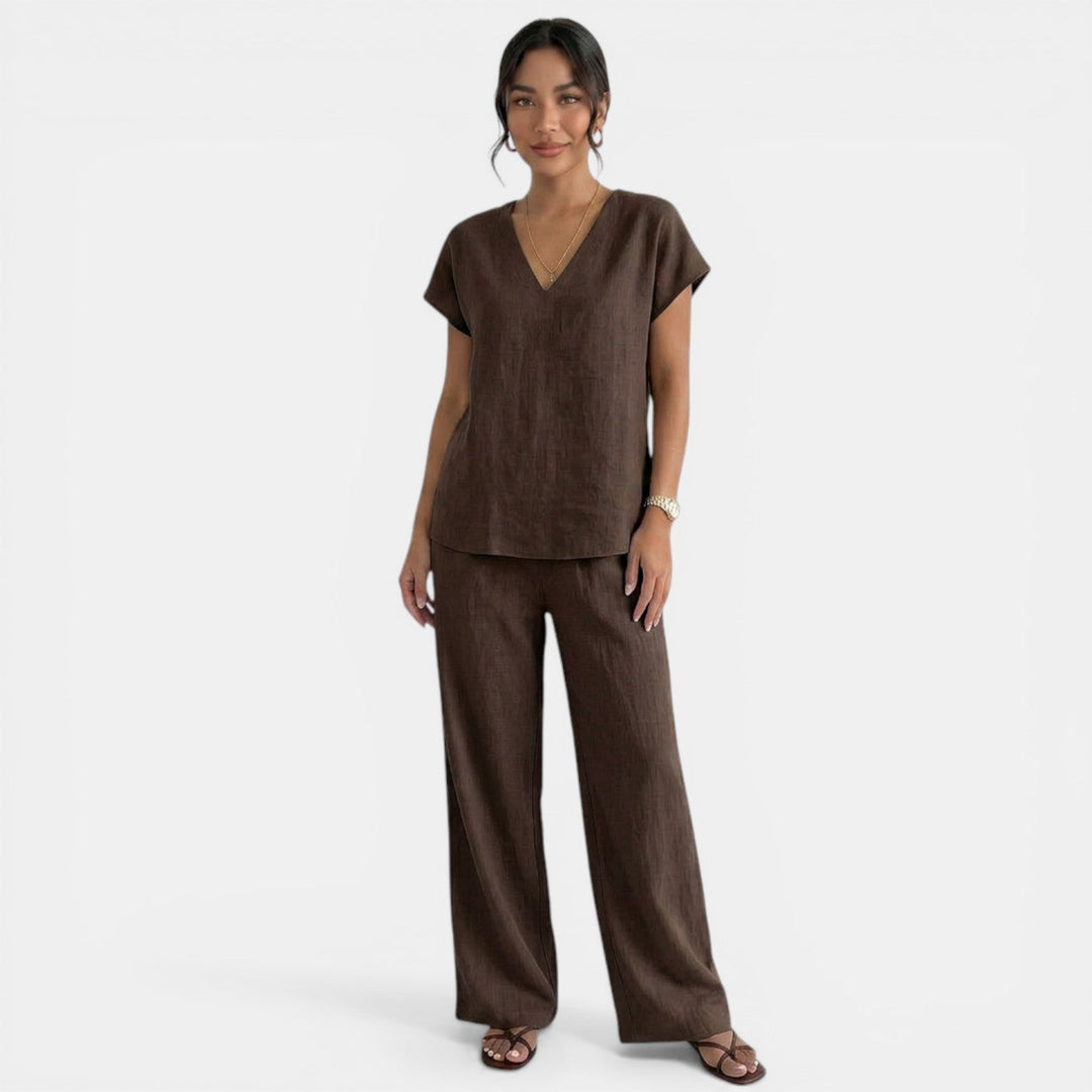 Conjunto Lino Verano Pantalón Mujer