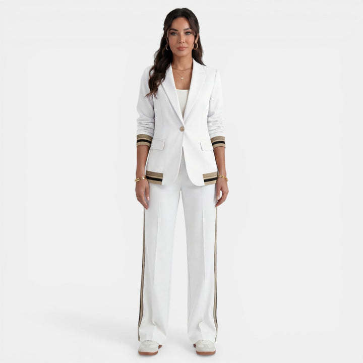 Conjunto Mujer Blazer y Pantalón Ancho
