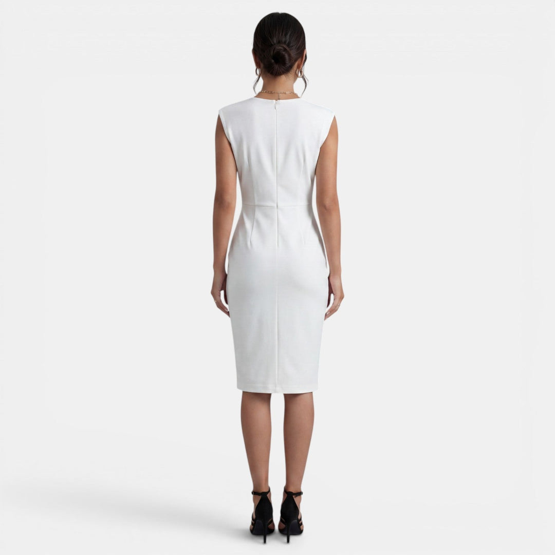 Vestido Midi Mujer Elegante Drapeado