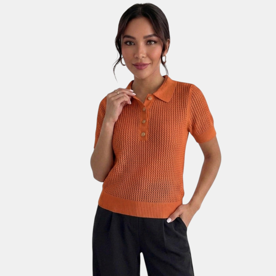 Polo Mujer Punto Transparente
