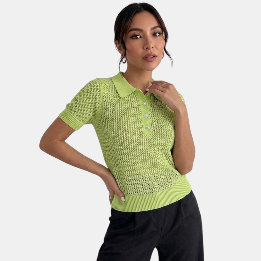 Polo Mujer Punto Transparente