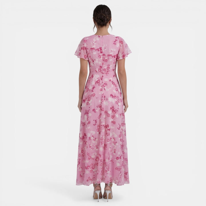 Vestido Mujer Floral Verano con Volantes
