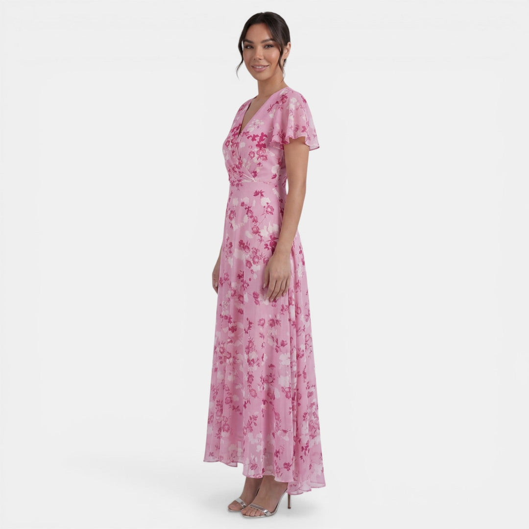 Vestido Mujer Floral Verano con Volantes