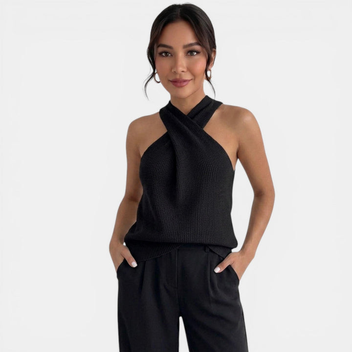 Top Halter Punto Mujer