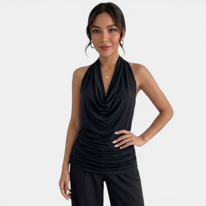 Top Halter Mujer Escote V