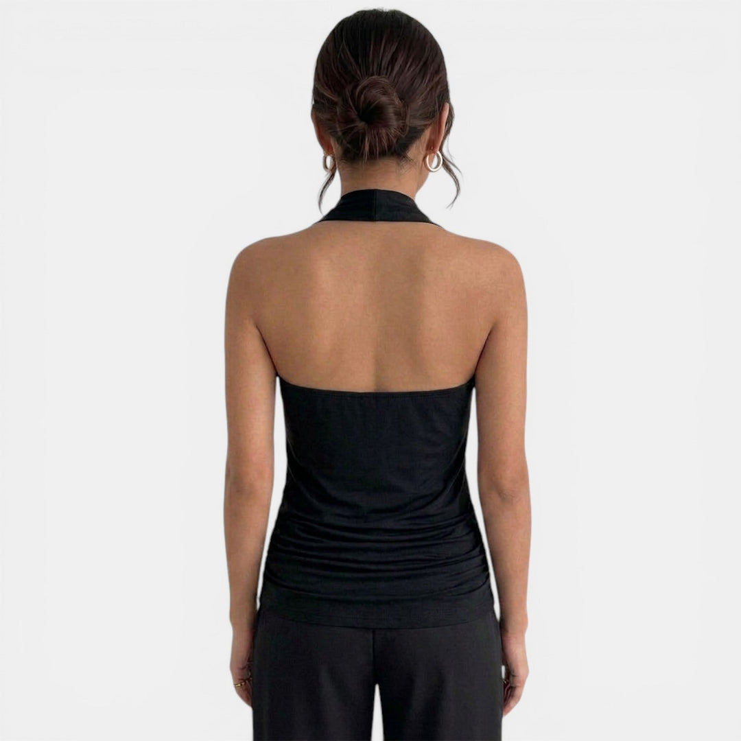 Top Halter Mujer Escote V