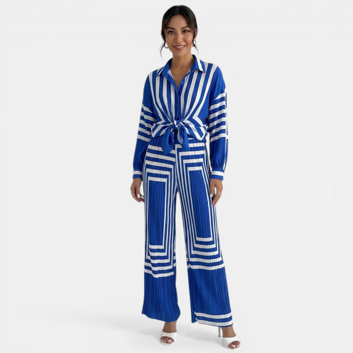 Conjunto Camisa y Pantalón Azul Verano