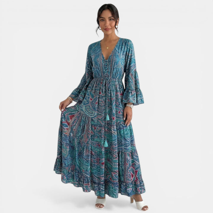 Vestido Largo Boho Floral Mujer