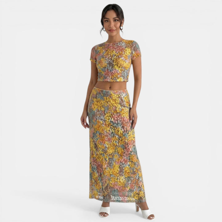 Conjunto Mujer Falda Larga Verano