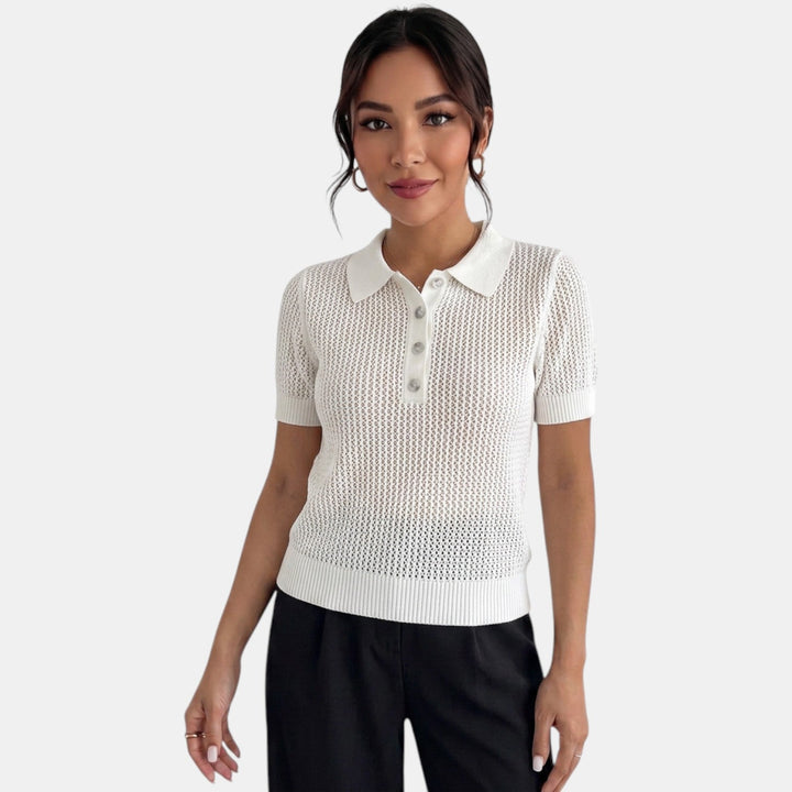 Polo Mujer Punto Transparente