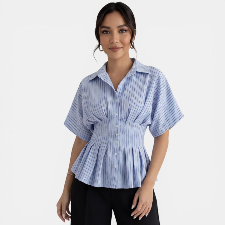 Top Plisado Mujer Elegante