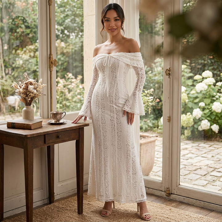 Vestido Maxi Encaje Mujer
