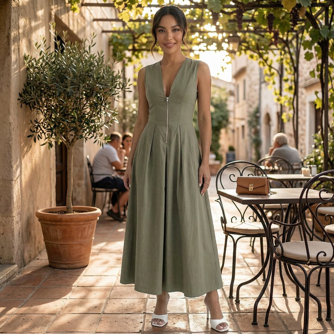 Vestido Midi Elegante Mujer