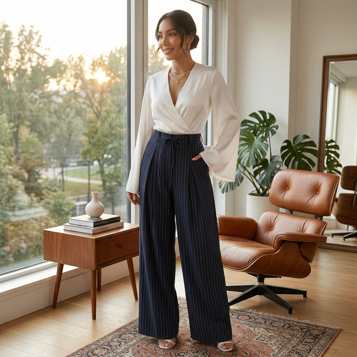 Pantalón Baggy Rayas Mujer