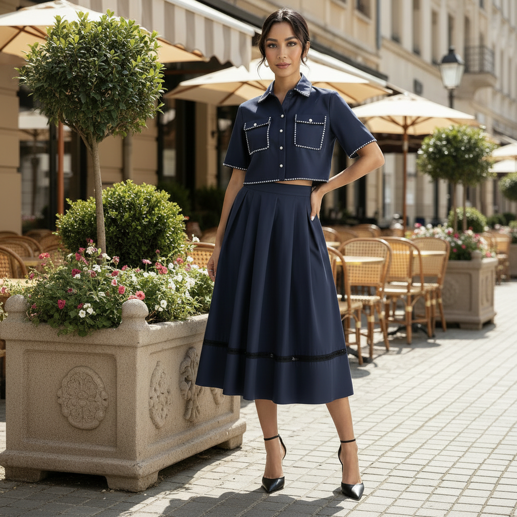 Conjunto Mujer Elegante Bordado